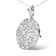 18K White Gold Diamond 1 5/6 Cttw Cluster Floral Filigree Brooch Pin and
18" Pendant Necklace