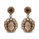 18K Rose Gold Round Lemon and Oval Smoky Quartz with Diamond Accent
Cluster Floral Dangle Earrings