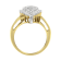 10K Yellow Gold 1/2ctw Round and Baguette Diamond Pear Ring (I-J Color,
I1-I2 Clarity) - Size 7