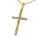 14K Yellow Gold Over Sterling Silver 1/2ctw Champagne Diamond Cross
Pendant w\chain 18"