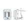 18K White Gold Emerald Cut Aquamarine Gemstone with Round Diamonds Halo
Omega Clip Stud Earrings