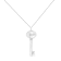 .925 Sterling Silver Diamond Accent Zodiac Key Pendant Necklace