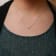 14K White Gold 1/4ctw Lab Grown Oval Diamond East West 18" Necklace
(G-H Color, VS2-SI1 Clarity)