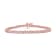 10K Rose Gold Over Sterling Silver 1.0 Cttw Round-Cut Diamond Tennis Bracelet