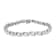 14K White Gold 5.25ctw Diamond S-Link Floral Cluster Tennis Bracelet