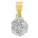 14K Two-Toned Gold Round Diamond Circle Halo Pendant w\chain(1.0ctw, H-I
Color, I1-I2 Clarity)