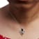 Sterling Silver Marquise Onyx and Citrine and Diamond Accent Fleur De
Lis Pendant Chain- 18"