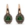 18K Two-Tone Gold Round Tsavorite and Round Brown Diamonds Halo Drop
Hoop Earrings