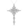 14K White Gold 1.0ctw Cocktail Cluster Cross 18" Pendant
w\chain(H-I Color, SI1-SI2 Clarity)