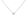 0.375ctw Oval Lab Grown Diamond 14K White Gold Solitaire Necklace
