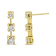 14K Yellow Gold 1/2ctw Round Diamond 3 Stone Graduated Drop Past,
Present and Future Stud Earrings