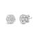 14K White Gold 1 3/4 Cttw Lab Grown Diamond Floral Cluster Composite
Stud Earrings