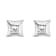 10K White Gold 1/2 Cttw Invisible Set Princess-Cut Diamond Stud Earrings
(H-I Color, SI2-I1 Clarity)