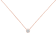 10K Rose Gold 1/5ct Diamond Modern Bezel-Set Solitaire Necklace (H-I
Color, SI2-I1 Clarity)