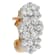 14K Yellow Gold 2.0ctw Round Cut Diamond Cluster Earrings
