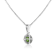 Sterling Silver 1/5ctw Green Diamond Solitaire 18" Pendant w\chain
(Green Color, I1-I2 Clarity)