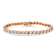 14K Rose Gold Over Sterling Silver 1/4 Cttw Diamond "S" Tennis Bracelet