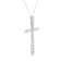 Sterling Silver 4.0ctw Diamond 2-1/4" Cross Pendant with Box
Chain(I-J Color, I1-I2 Clarity) - 18"