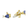 14K Yellow Gold 8.30ctw Round-Cut Diamond and Tanzanite Bracelet