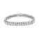 14K White Gold 5.0ctw Princess Cut Diamond 7" Invisible Set Wavy
S-Link Tennis Bracelet