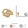 14K Yellow Gold Over Sterling Silver 1/3ctw Diamond Crisscross
Engagement Bridal Set
