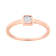 14K Rose Gold Over Sterling Silver 1/20ctw Miracle Set Diamond Ring (J-K
Color, I1-I2 Clarity)