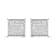 10K White Gold 3/4 Cttw Princess Diamond Composite Stud Earrings (I-J
Color, I1-I2 Clarity)