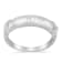 Sterling Silver 1/2ctw Baguette Diamond Channel Set X-Station Ring (H-I
Color, I1-I2 Clarity)