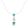 14K White Gold 1 1/3ctw White and Treated Blue Diamond Pendant With
Chain(H-I, SI2-I1)