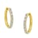 10K Two-Toned Gold Diamond Hoop Earring 1/2ctw