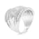 Sterling Silver 2.0ctw Diamond Edge Multi-Row Ring Band ( J-K Color, I3 Clarity)