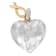 10K Yellow Gold Over Silver Heart Pendant With Chain