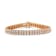 3.00ctw White Lab-Grown Diamond Two Row 14K Rose Gold Tennis Bracelet