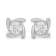 0.10ctw Round-Cut Near Colorless Diamond Sterling Silver Square Pinwheel
Stud Earrings