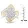 10K Yellow Gold Round and Baguette Diamond Crossover Cluster Ring (3ctw,
I-J Color, I1-I2 Clarity)