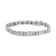 14K White Gold 3.0ctw Princess-Cut White and Blue Diamond Fashion Bracelet