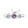 Sterling Silver Amethyst and Blue Topaz with Diamond Accent Lariat
4”-10” Adjustable Bolo Bracelet