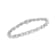 14K White Gold 4 7/8ctw Round Diamond Round Cluster and X-Link Tennis Bracelet
