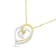 0.10ctw Diamond Accent 10K Yellow and White Gold Double Open Heart Necklace
