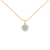14K Yellow Gold 2.00ctw Brilliant Round-Cut Diamond 7 Stone Flower
Cluster 18" Pendant w\chain