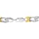 10k Yellow Gold Over Sterling Silver .25ctw Diamond Infinity and X Link Bracelet