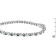 14K White Gold 3.0ctw Round-Cut Blue Diamonds Bracelet
