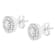14k White Gold 1.0ctw Diamond Halo Stud Earrings