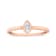 14K Rose Gold Over Sterling Silver 1/20ctw Miracle Set Diamond Ring (J-K
Color, I1-I2 Clarity)