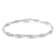 Sterling Silver 1.50ctw Round and Baguette Cut Diamond Wave Link Bracelet