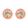 14K Rose Gold Over Sterling Silver 1.0ctw Round Diamond Solitaire
Milgrain Stud Earrings