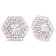 14K Two-tone Gold 1 7/8 Cttw Diamond Double Halo Earring Jacket for 6mm
Round Studs