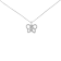 Sterling Silver 1/4ctw Prong-Set Diamond Butterfly 18" Pendant
w\chain(H-I Color, I1-I2 Clarity)