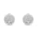 14K White Gold 1/2ctw Brilliant-Cut Diamond Halo-Style Cluster Round
Button Stud Earrings