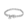 Sterling Silver 1/2 Cttw Diamond Double Swoosh Milgrain Style Tennis
Bracelet (I-J, I3) - 7.75"